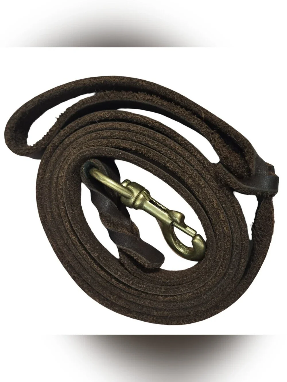Handmade Leather Dog Leash with Gold Hardware, Training, Dog Walking